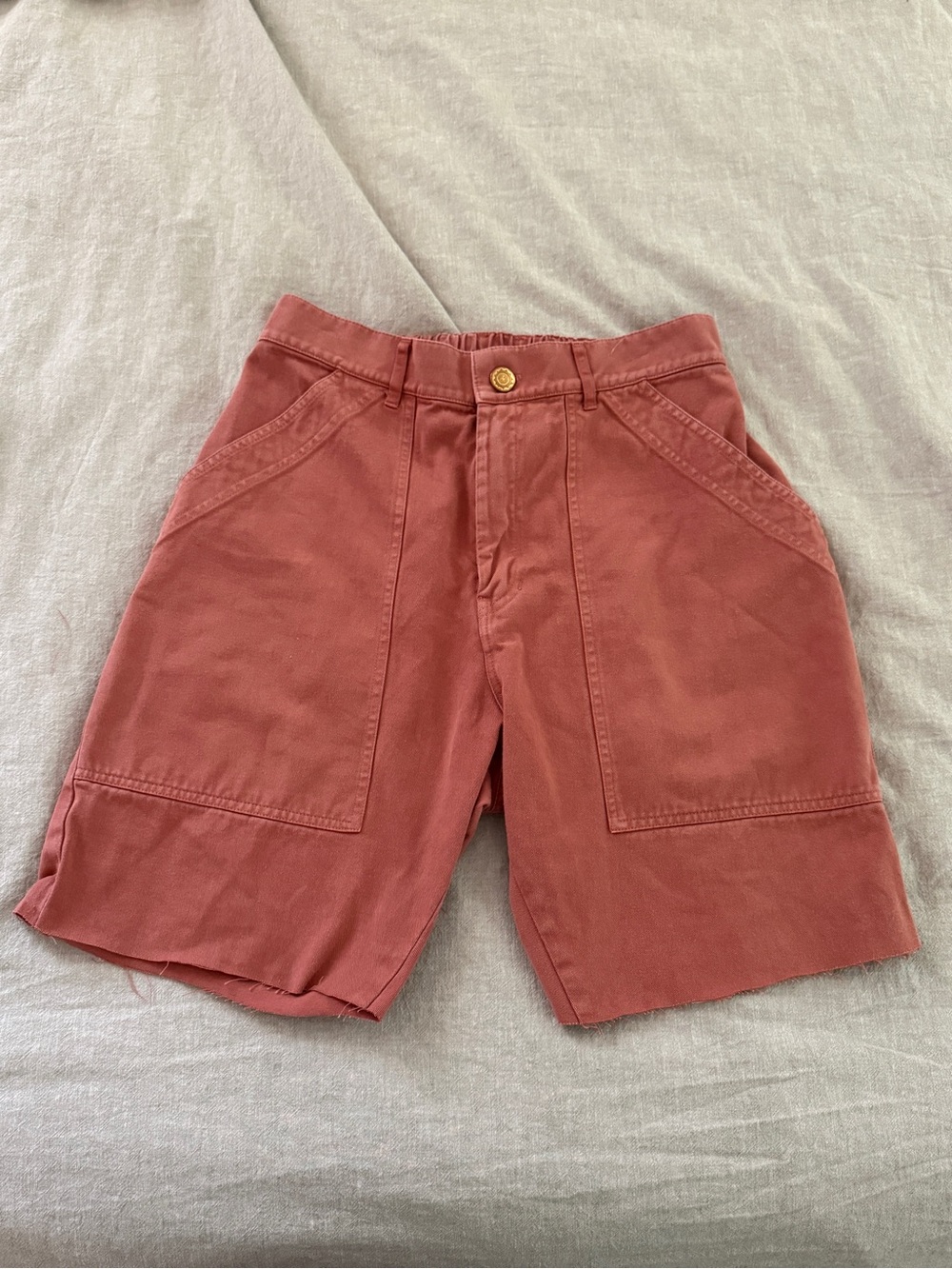 Big Bud Press Pencil Pants Shorts — Terracotta Pink
Size M | 100% Cotton